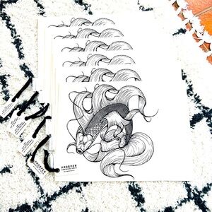 Prosper Design Studio Koi Fish 6 Kitchen Table Place Mats